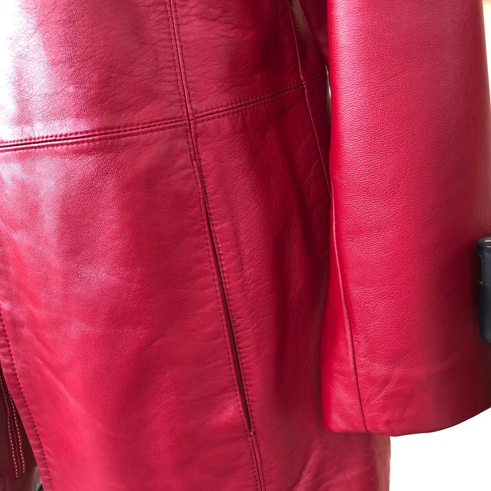 Ellen Tracy Red Leather Jacket - image 2
